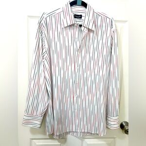 Vintage Marcello Sport Men’s Long Sleeve striped Shirt size medium